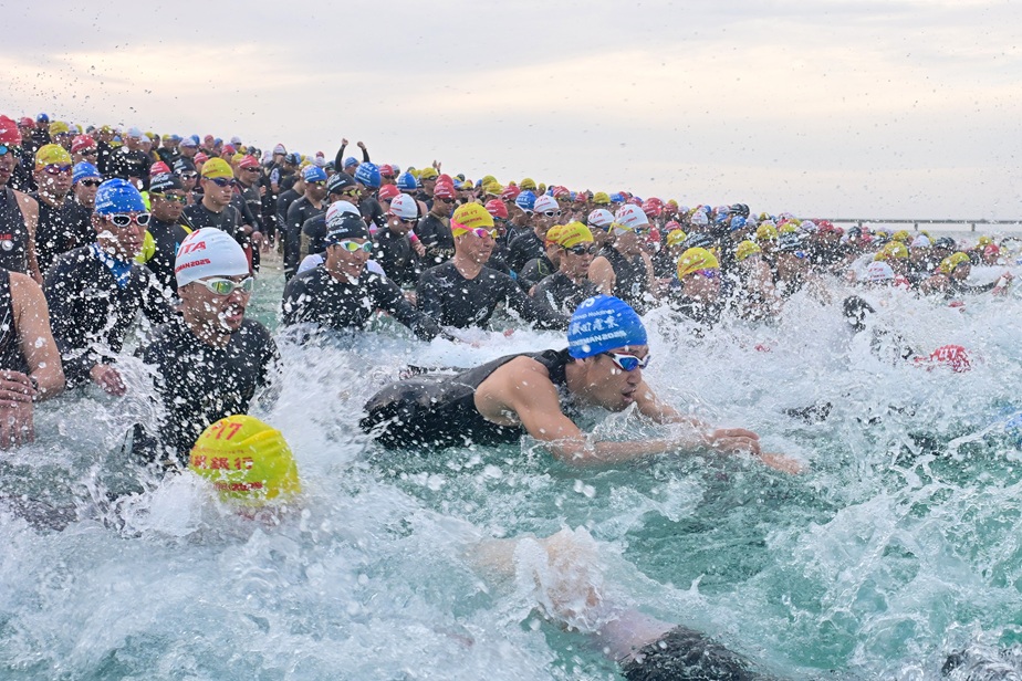 宮古島のトライアスロンの風景