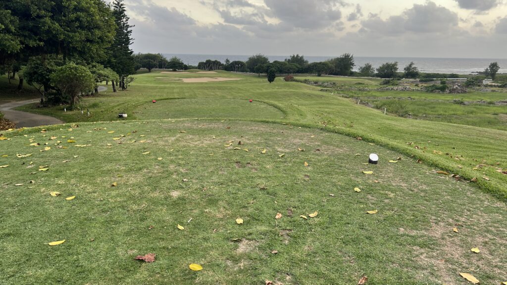 シギラベイカントリークラブ_17番ホール（Par3） 170ヤードの打ち下ろし