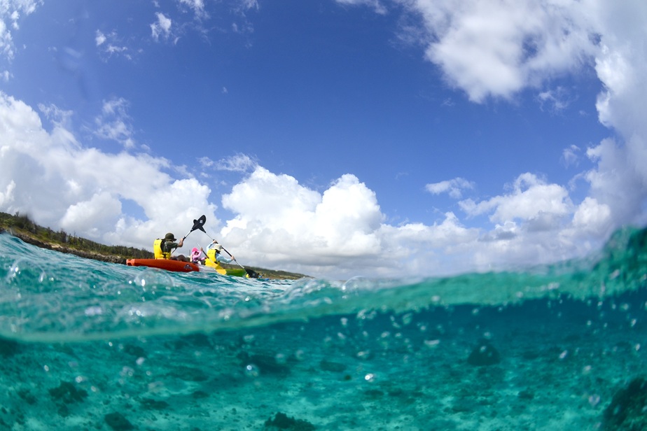 シギラビーチカヤックツアーの風景